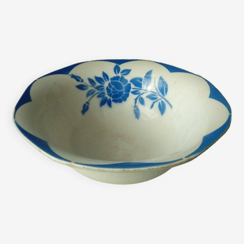 Large digoin sarreguemines earthenware salad bowl, corsica model