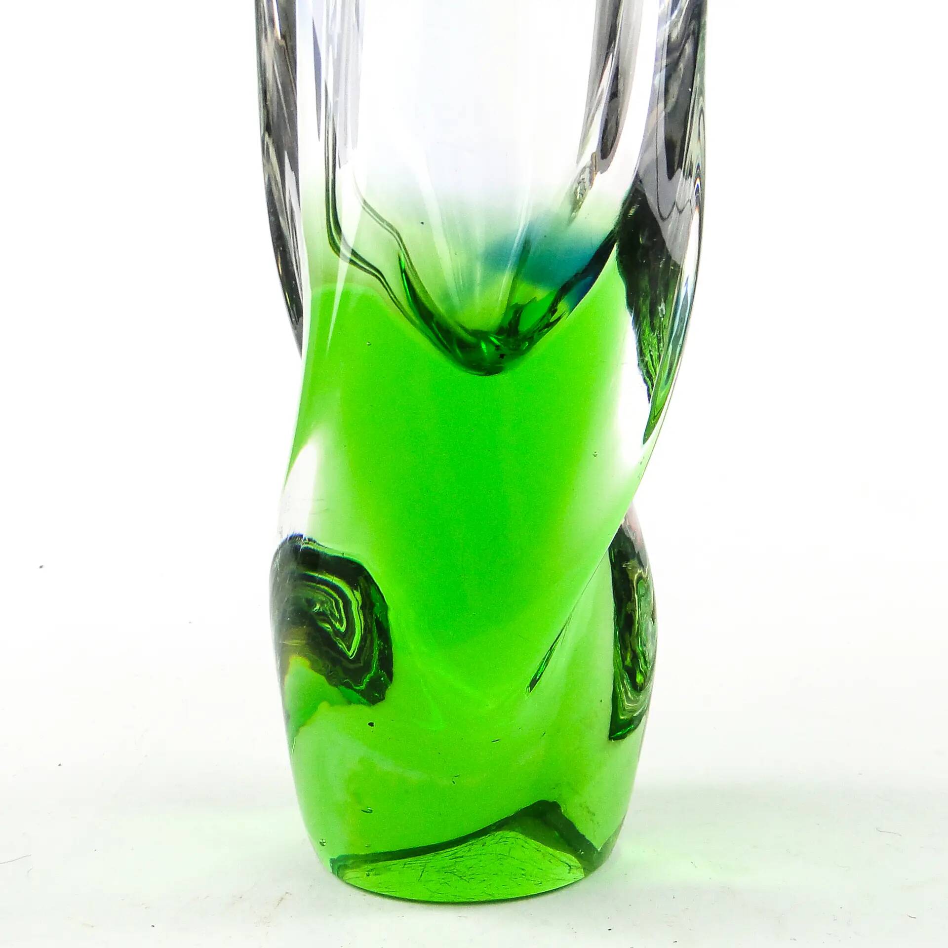 Mid-century modern vase, glass, designed by I. Suhajek, Czechoslovakia, 1960s