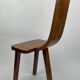 Brutalist low tripod milking stool or side chair Spain ca 1950s