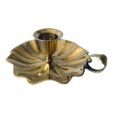 Indian candle holder in golden brass