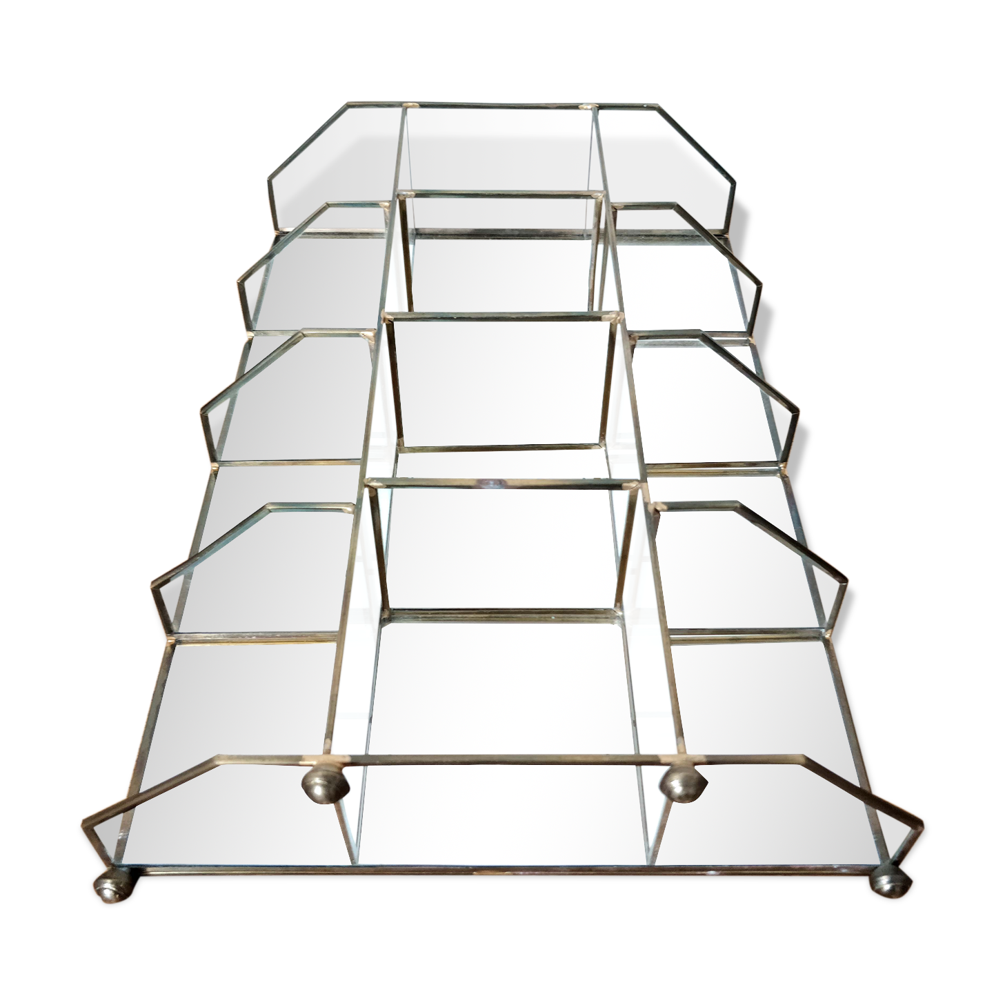 Glass and brass showcase