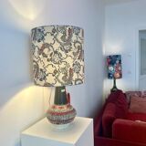 Special accent lamp made from MCM vase with Japanese dragon shade.