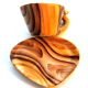 2 lunches decorated in faux wood style, cups + saucers, signed VALLAURIS