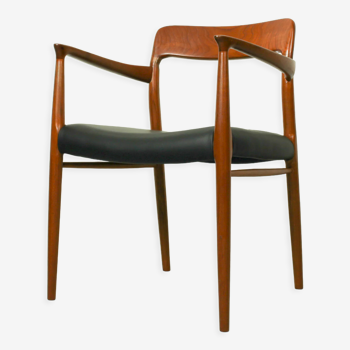 Model 65 Dining Chair in Teak and Leather by Niels Otto Møller