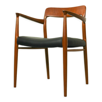 Model 65 Dining Chair in Teak and Leather by Niels Otto Møller