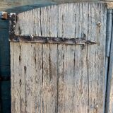 Pair of patinated wood shutters 19th
