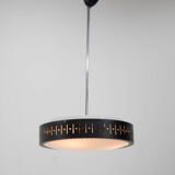 Mid-century black and white chandelier, 1960