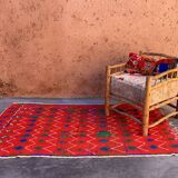 Tapis Marocain Boujad rouge - 145 x 226 cm