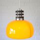 Vintage orange pendant light in mid-century modern style hanging lamp 1970