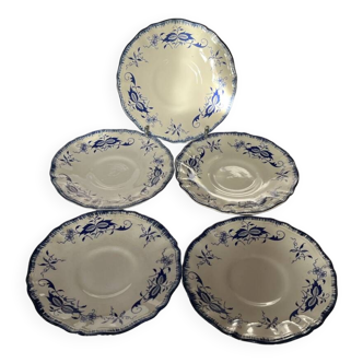 Lot de 5 assiettes à dessert Lancaster vintage