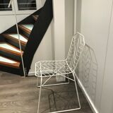 Chair white metal