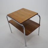 Art deco chrome and wood table, 1940s