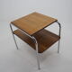 Table art déco chrome et bois, années 1940