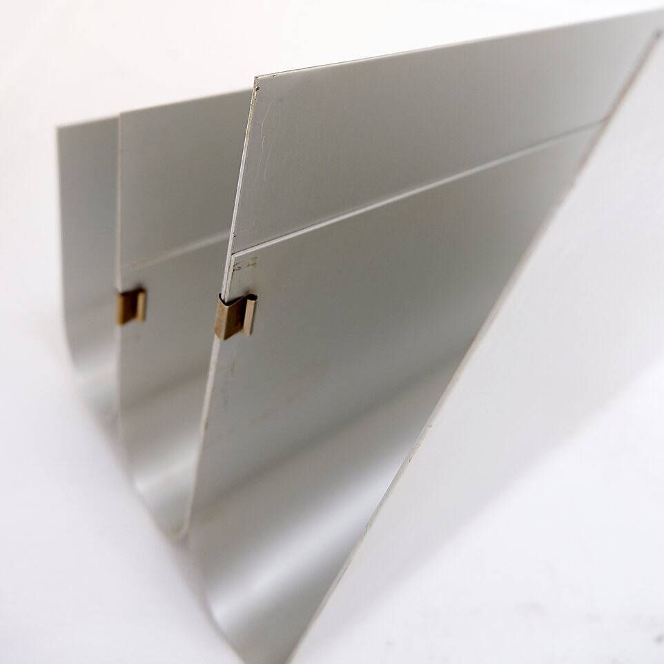 Aluminum Magazine Rack by Pierre Vandel for Espace Pierre Cardin, 1970s