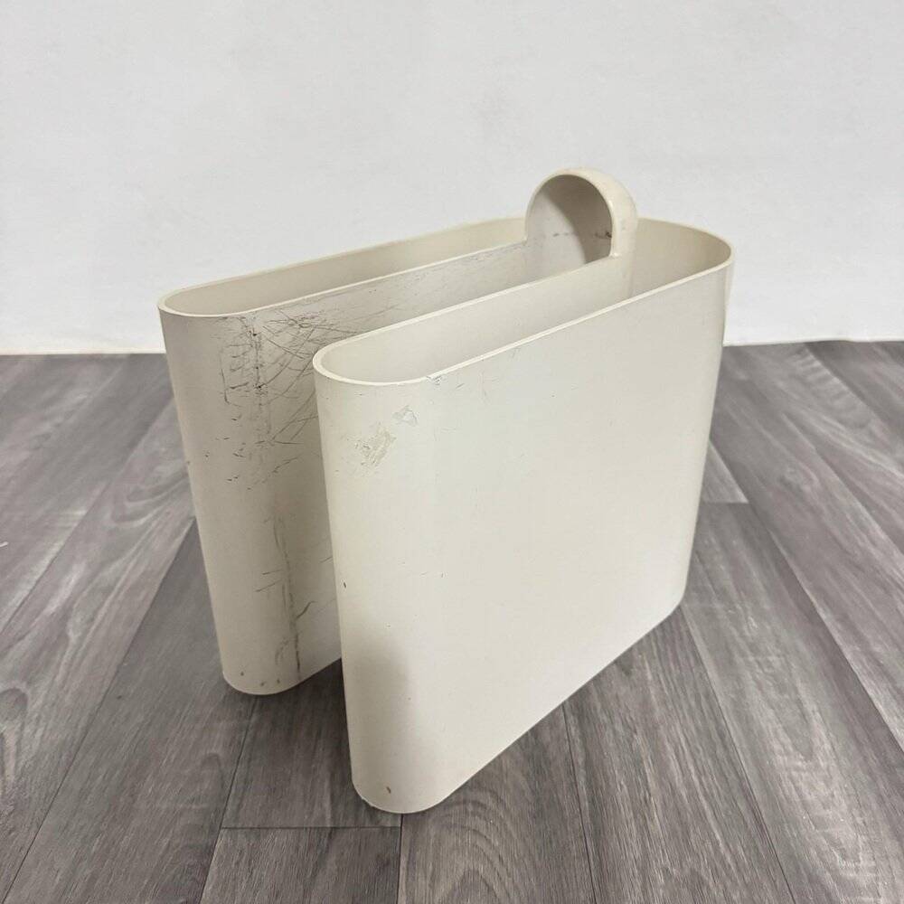 White and Black Magazine Rack by Rodolfo Bonetto for Bilumen, 1960s