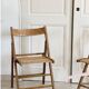 Pair of folding wooden chairs