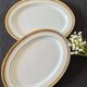 Set of 2 oval shrimp dishes in Limoges porcelain "Blue de F"