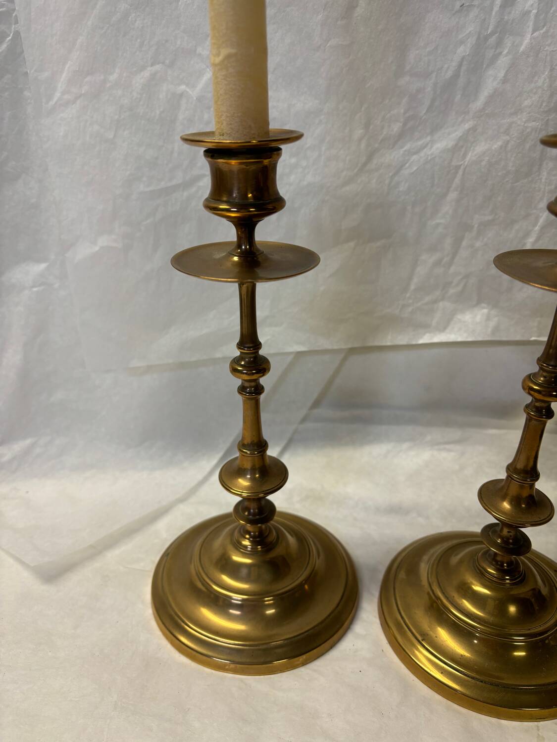 Pair of brass candlesticks