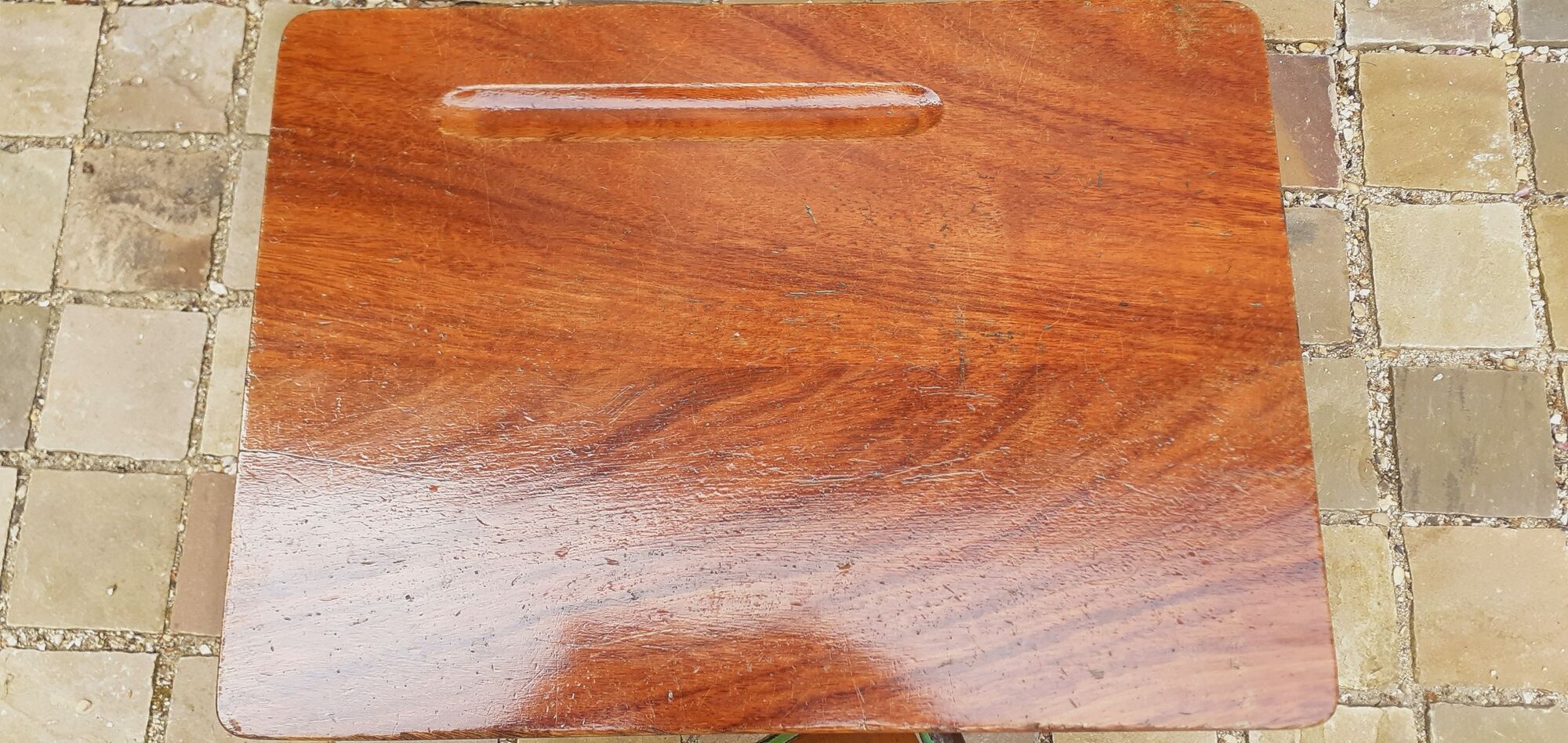 Table-bureau d'enfant teck et sa chaise, vintage années 50/60