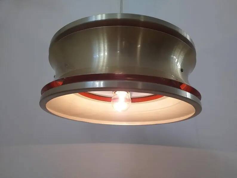 Midcentury pendant in Style of Jo Hammerborg, Denmark, 1970s