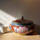 Plat chinois en émaux cloisonnés - seconde moitié du XX° siècle.