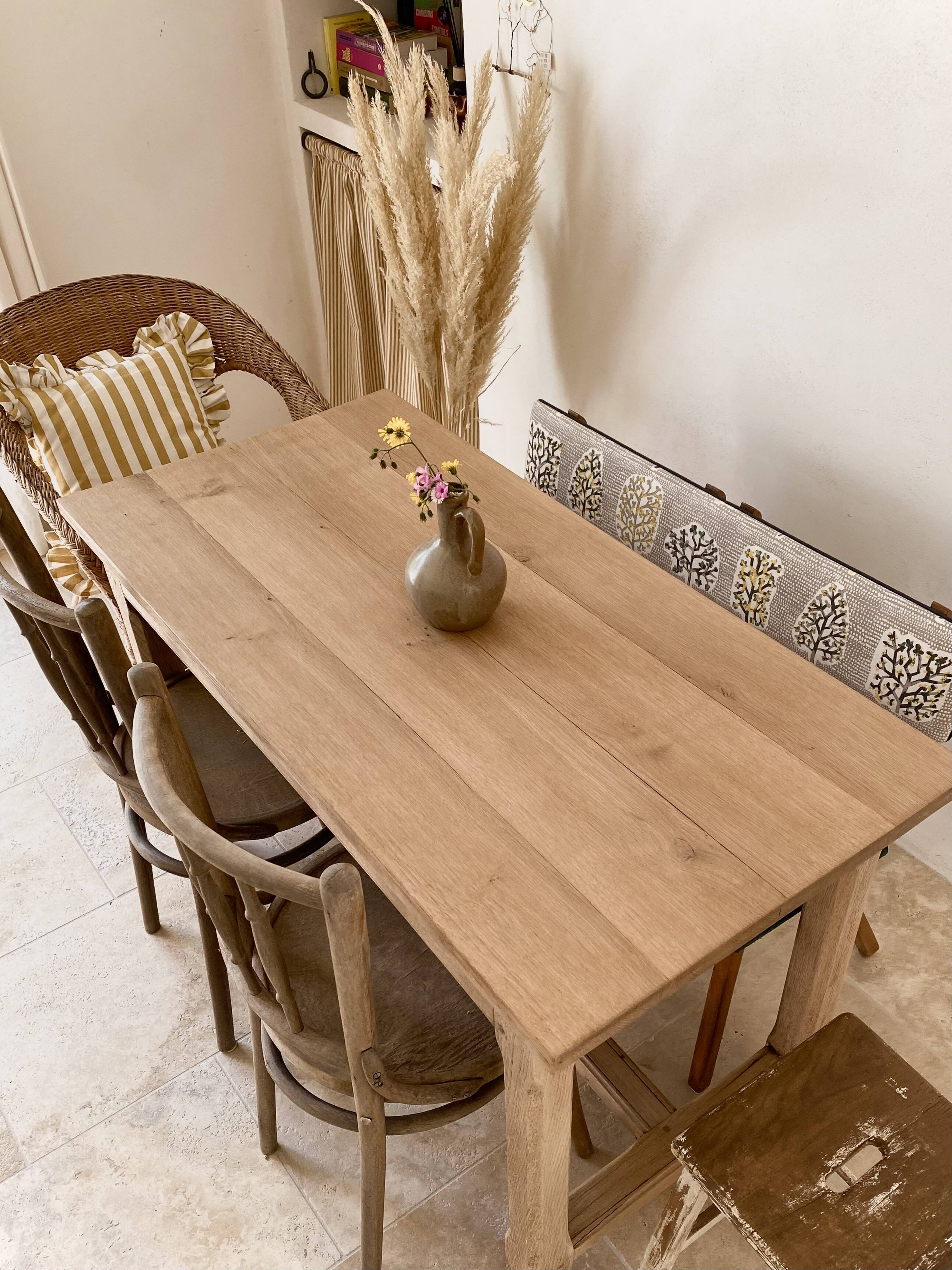 Solid oak farmhouse table – small size,