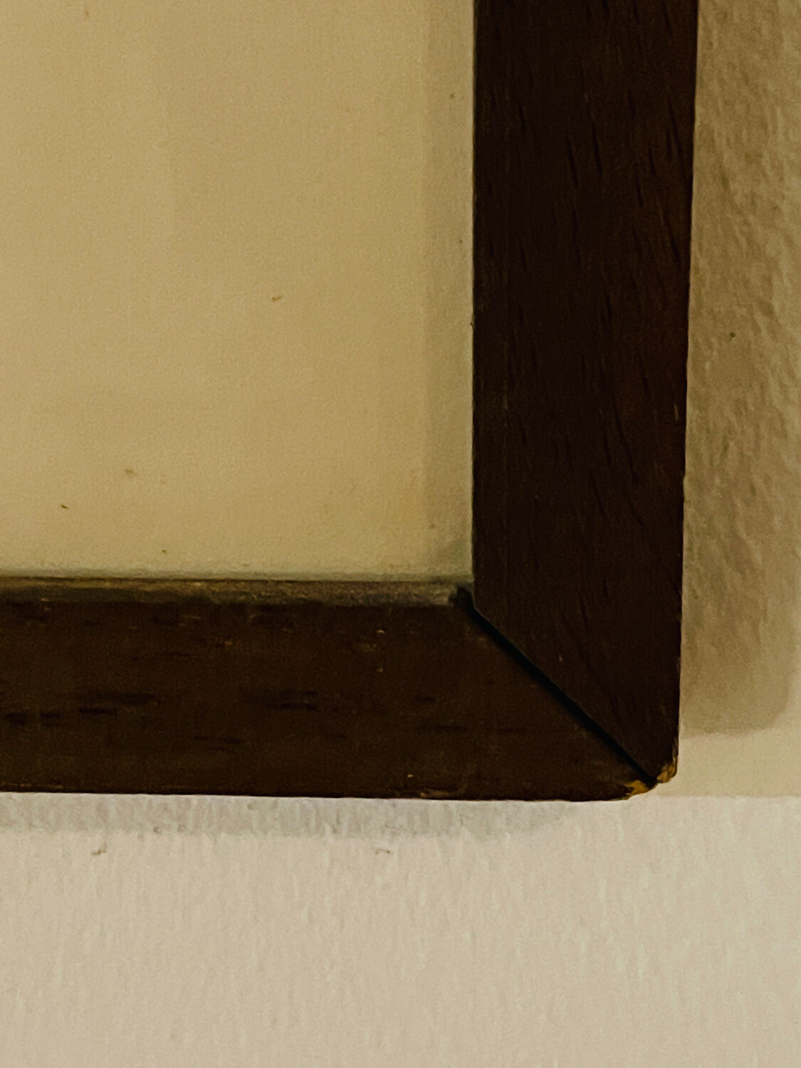 Abstract composition - gouache, signed R. Rault, vintage wooden frame