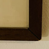 Abstract composition - gouache, signed R. Rault, vintage wooden frame