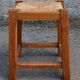 Tabouret paillé en chêne