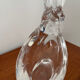 Rabbit crystal catchall from Vannes – vintage crystal figurine –