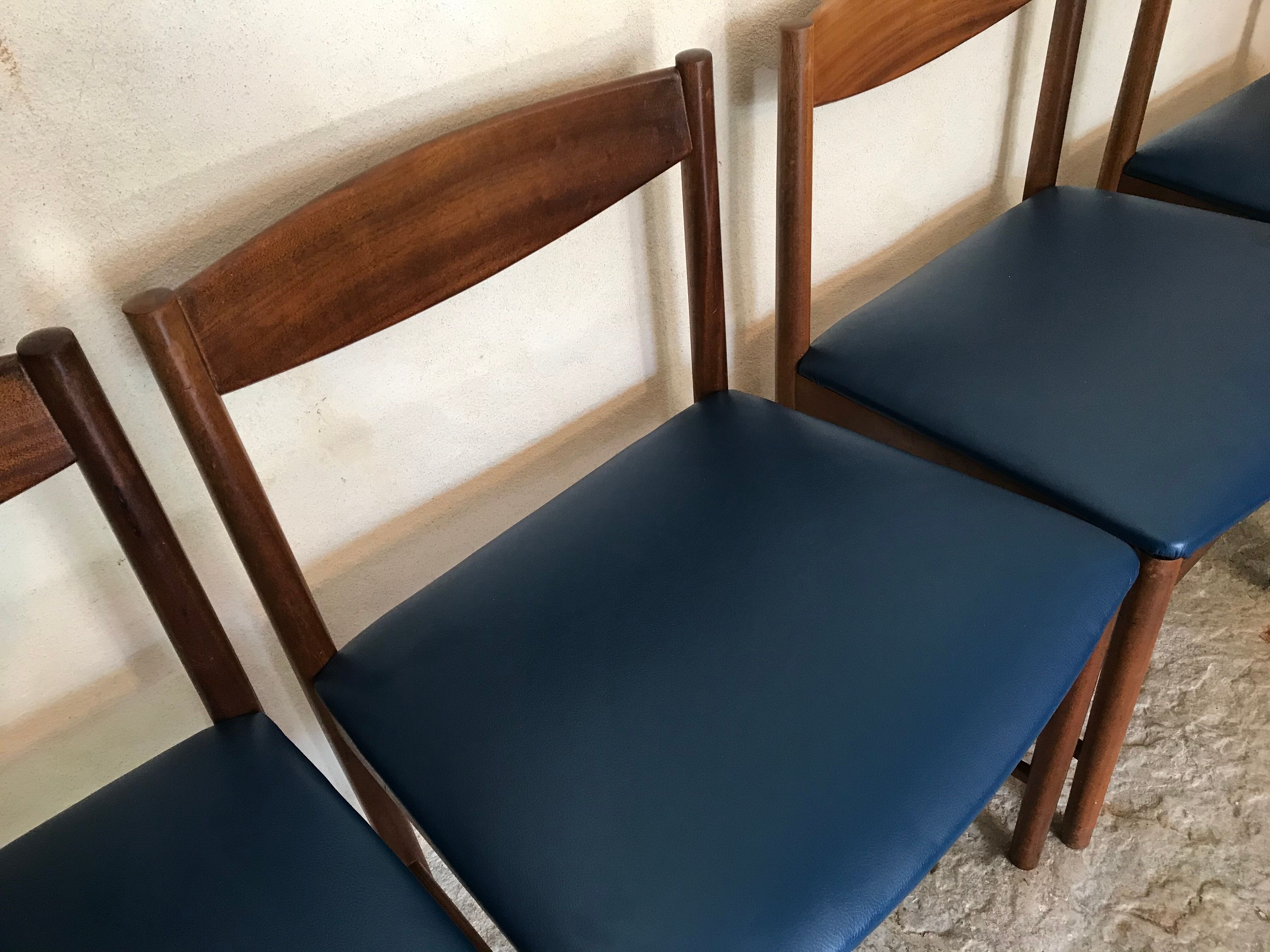 Lot de 4 chaises scandinaves teck 1960’s