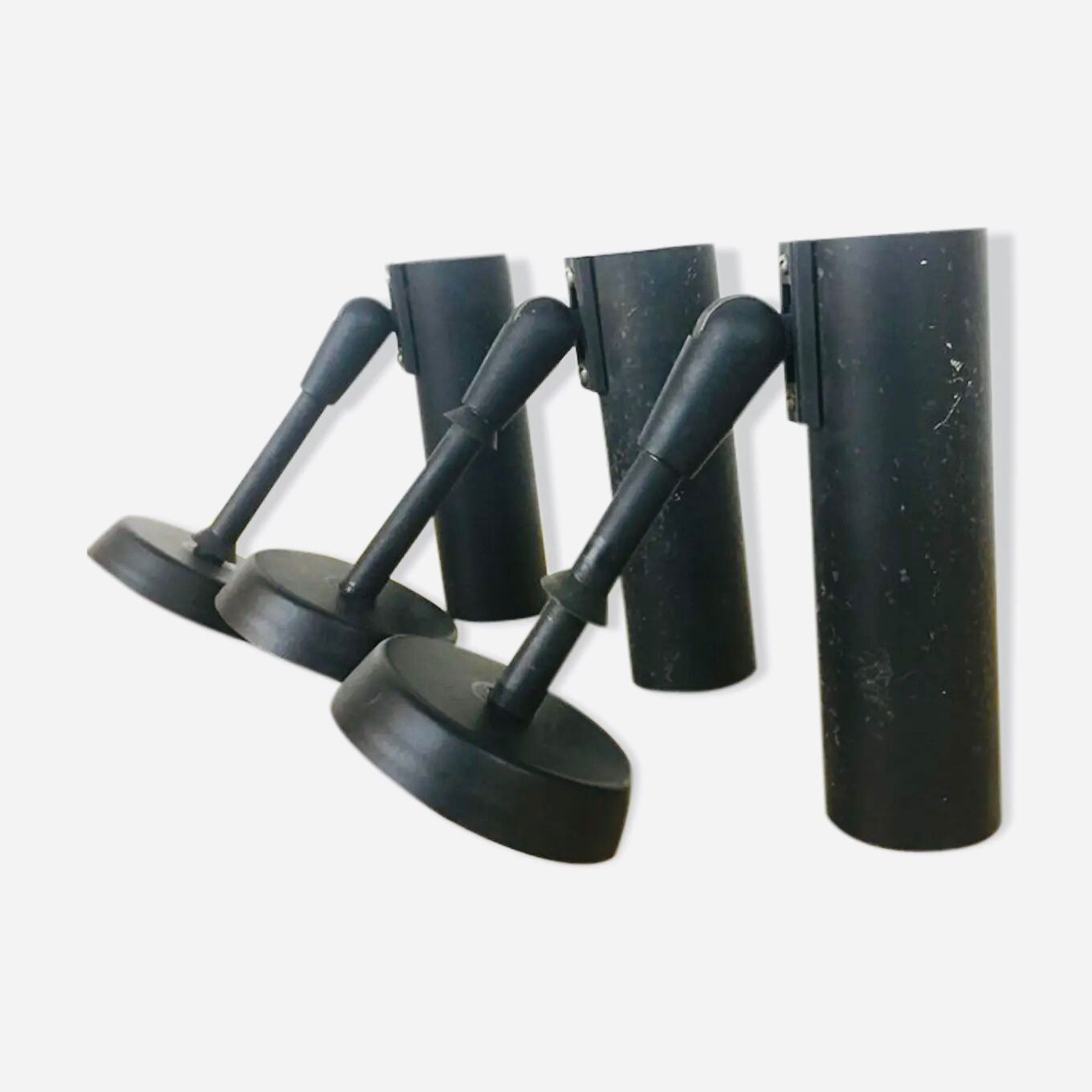 Vintage black litajet wall lamps by Lita, 1970