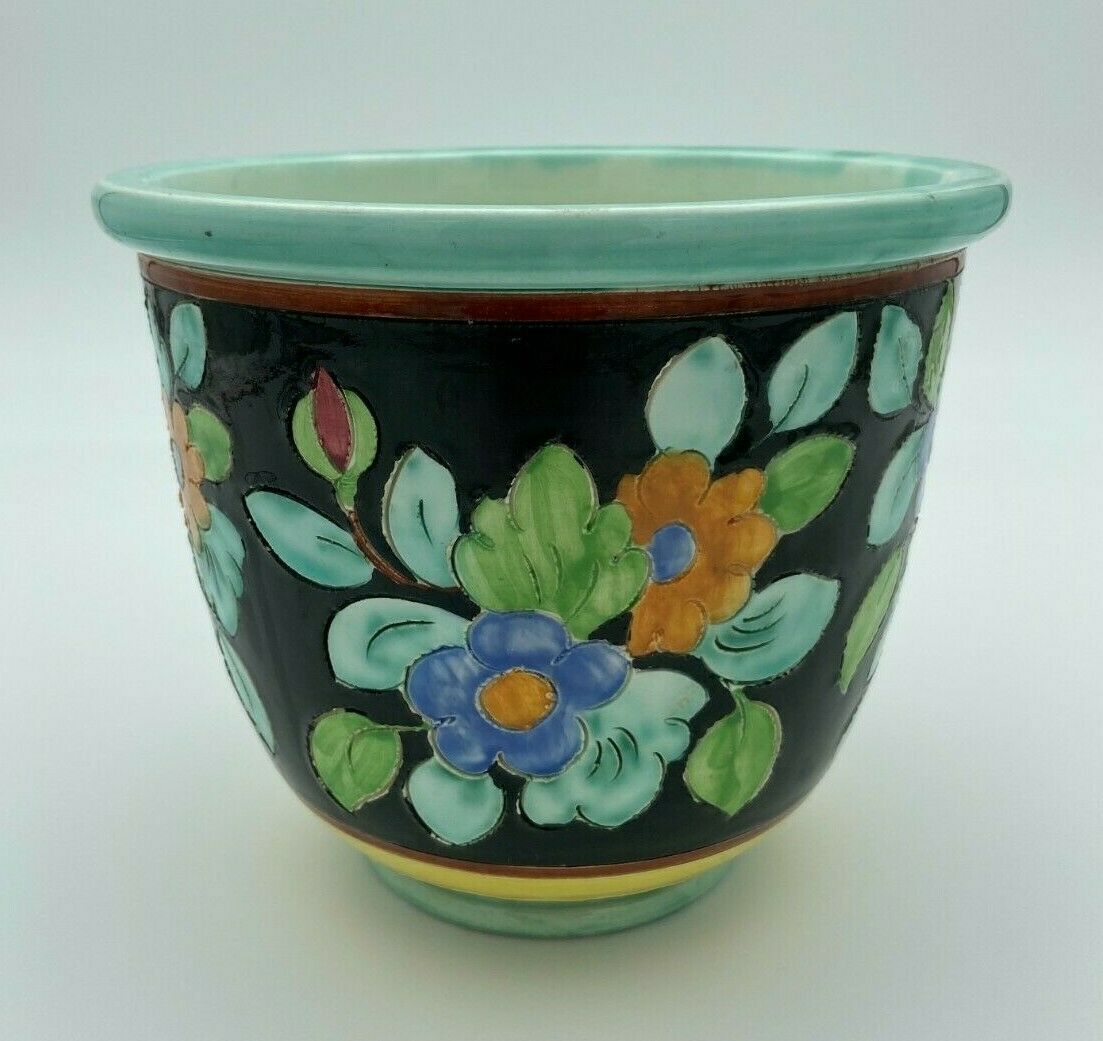 Cerart monaco cerart 3,811 polychrome decor floral 1950