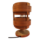 Hans Agne Jakobsson, Wooden table lamp, for AB Ellysett, Original and Signed!
