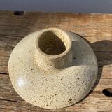 Standing cup in speckled enamelled sandstone brown beige