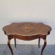 Napoleon III violin-shaped middle desk table 19th in marquetry