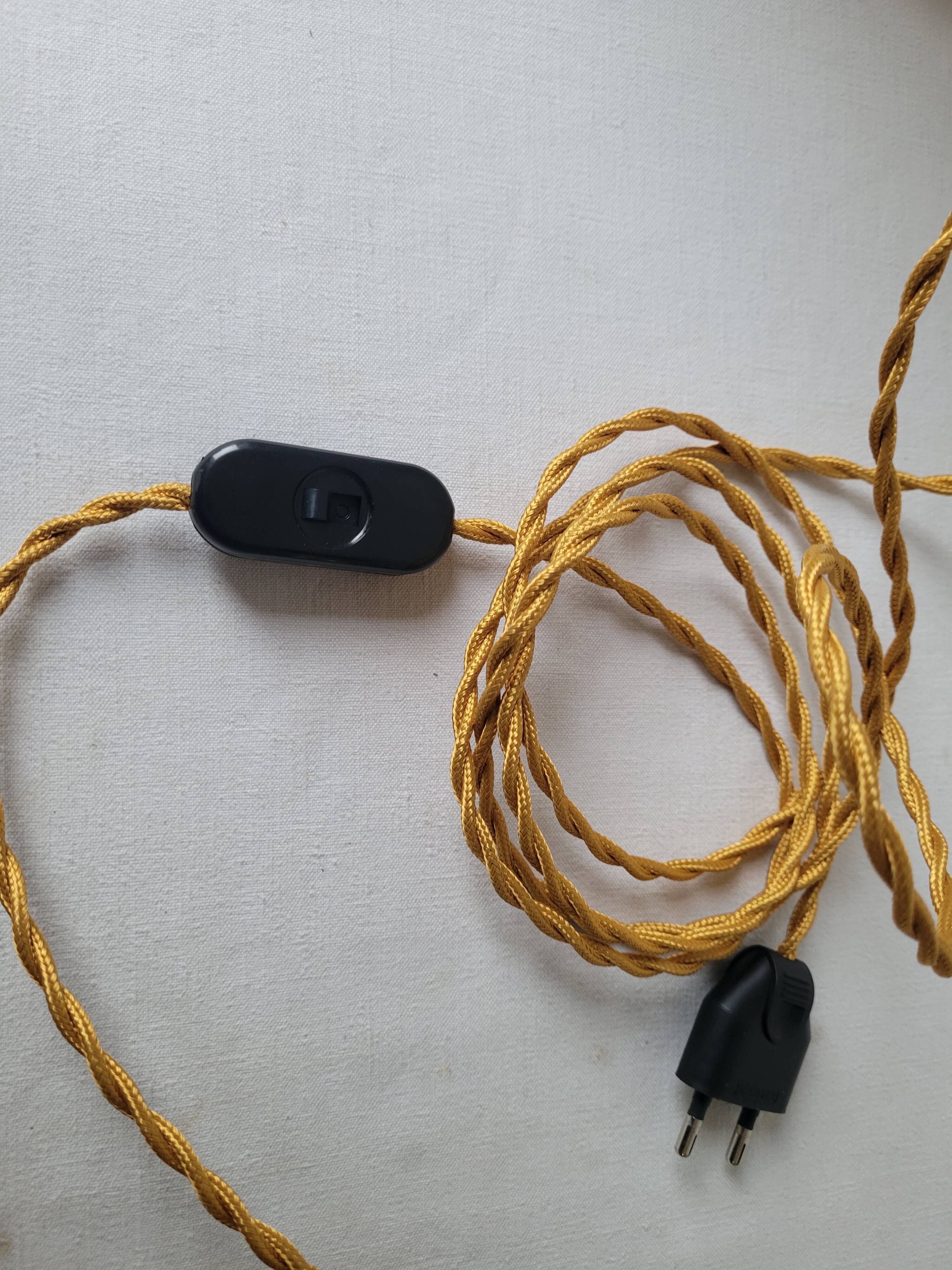 Brass and frosted glass lamp