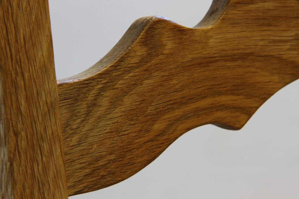 Chaises de salle à manger en chêne brutaliste danois moderne des années 1960 dans le style de Kjærnulf, ensemble.