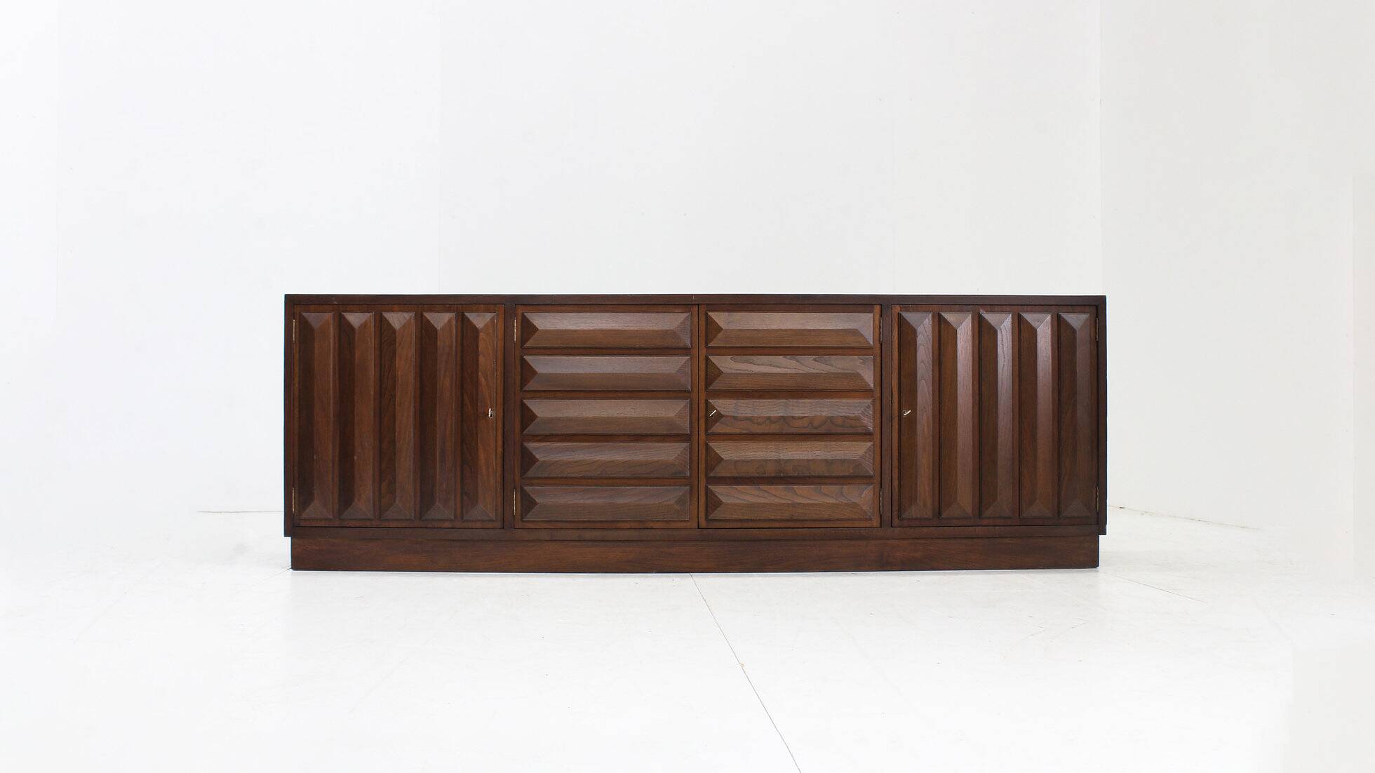 Spanish brutalist sideboard solid wood