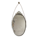 Large French Napoleon III Period Oval Bronze Wall Mirror, 19th Century