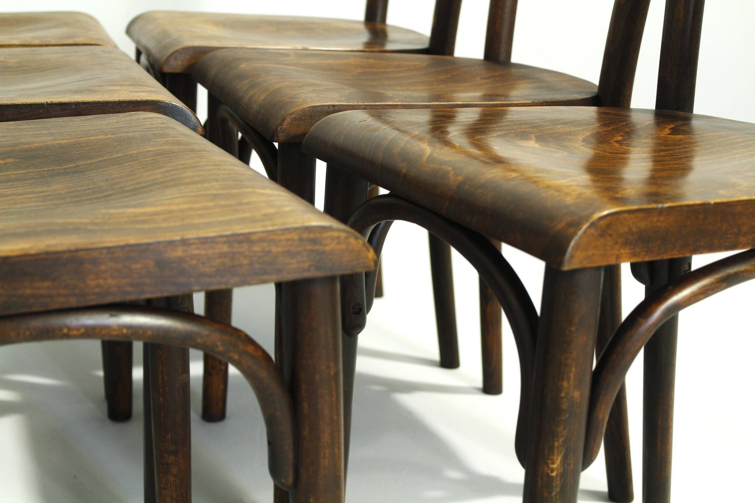 Pub Chairs from Thonet H-48, 1930s, Set of 6
