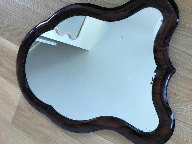 miroir anglais ancien du XIXème en palissandre avec système de pose