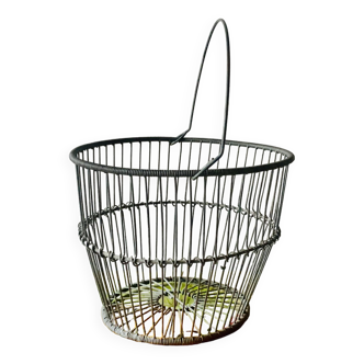 Old large zinc egg basket