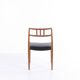 Dining chair – Niels Otto Møller – Model 79 – Teak & black leather – JL Møllers Møbelfabrik – 1960s