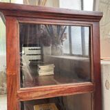 Mahogany sideboard with sliding glass doors
