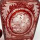 Tchecoslovakia 1930 crystal carafe engraved with ruby red grinder