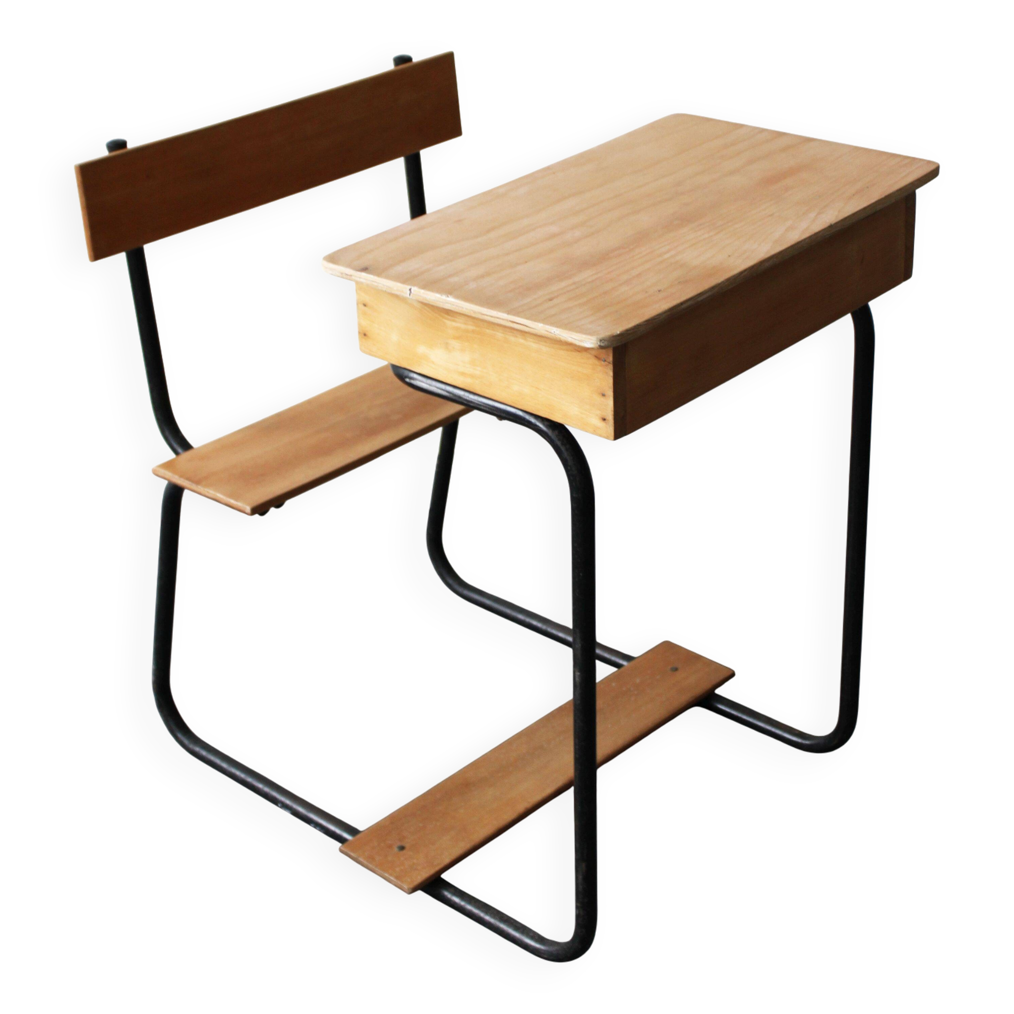 Vintage wooden school desk.