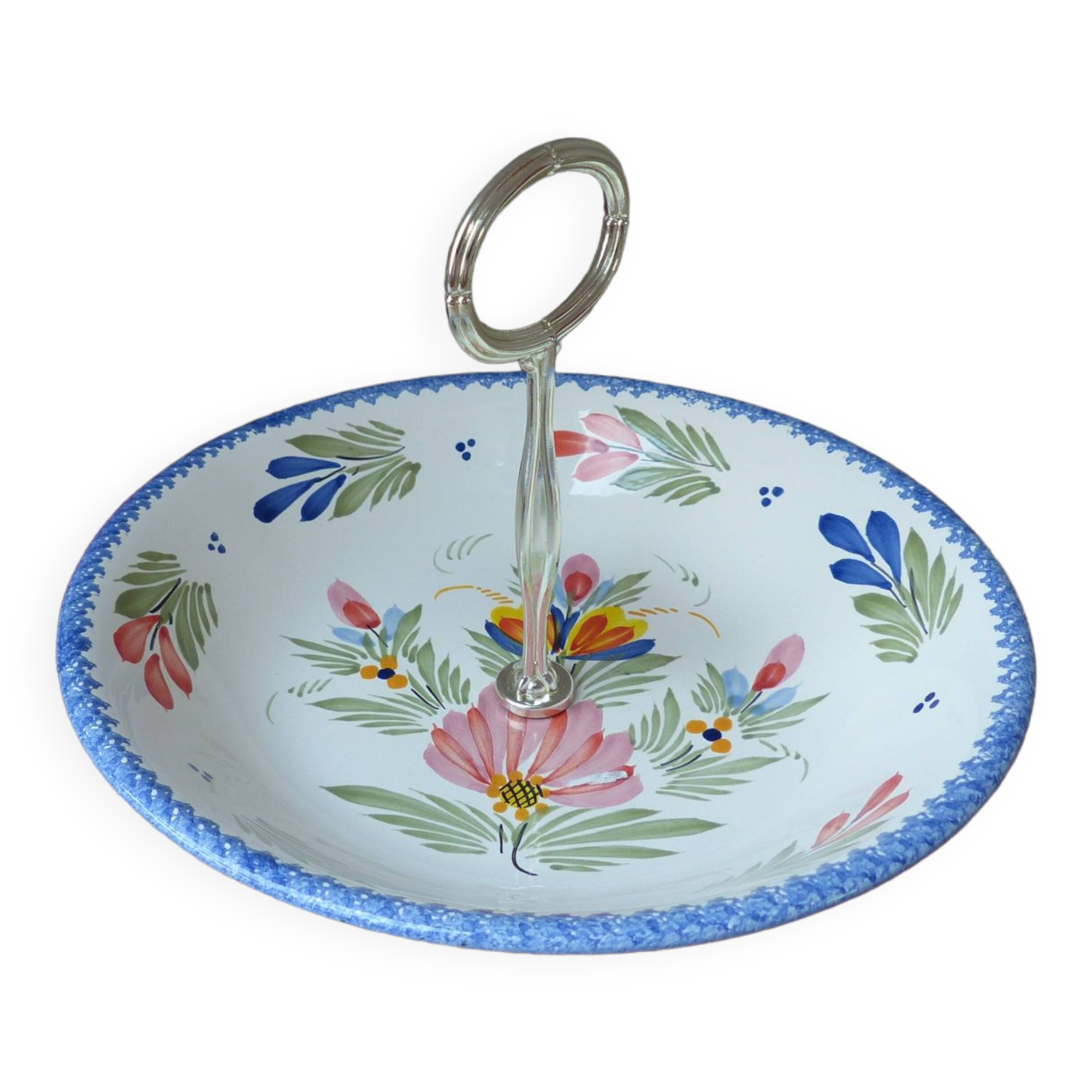Former Quimper Earthenware Servant Floral Decor