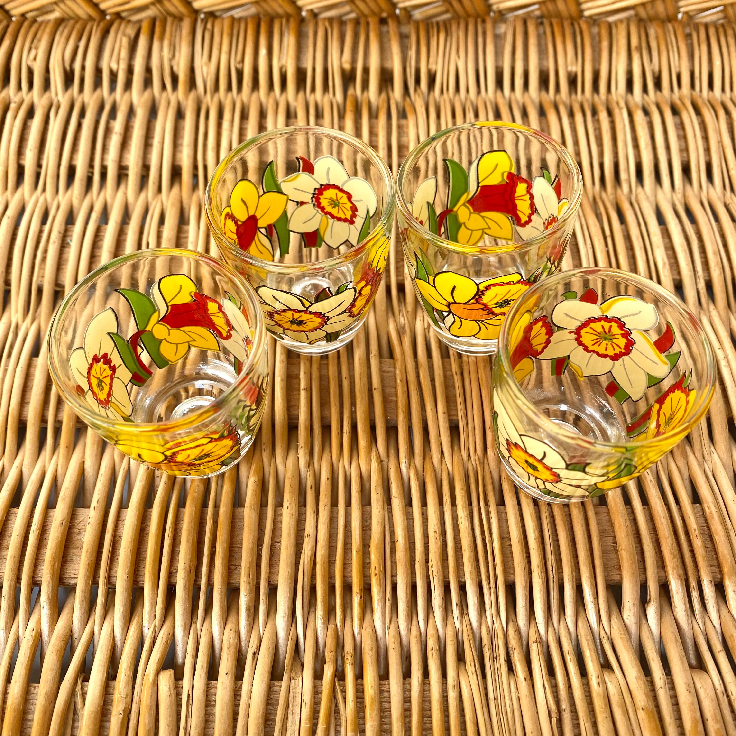 Vintage floral glasses