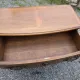 Curved Louis XV style chest of drawers in solid walnut